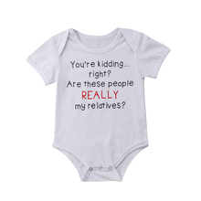 Summer Toddler Baby Boy Girl Cotton Funny Letter  Romper Jumpsuit Clothes Outfit 2024 - buy cheap