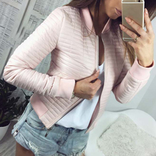 Women Spring Autumn Coat Short Section Outerwear Cotton Padded Warm Jacket Outwear Casual Pink Black Thin Female Clothes 2024 - buy cheap