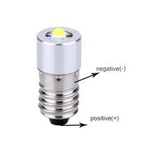 Светодиодная лампа-вспыфонарь E10 1 Вт, Сменные лампы с кристаллами Epistar, светодиодная лампа, холодный белый свет, лампа типа C + D, батарейка AA 2024 - купить недорого