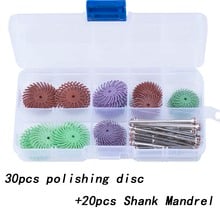 30pcs Dental Composite Spiral Finishing Polishing Disc Wheel +20 pcs Dental Lab Polishing Shank Mandrel 2024 - buy cheap