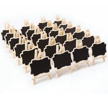 24 PCS Mini Wooden Blackboard Message Rectangular Slate Board Cards memo label Signs Price Digit Table 2024 - buy cheap