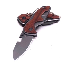 Camping Folding Knife Survival Pocket Tactical Knife Combat Outdoor Hunting Knives wood handle EDC defense Multi Tools keychain 2024 - buy cheap