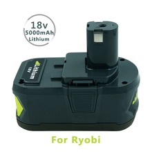 Новый Сменный литий-ионный перезаряжаемый аккумулятор 18 в 5000 мАч для инструмента Ryobi 18-вольтовый инструмент P122 P102 P103 P105 P107 P108 2024 - купить недорого