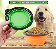 Портативная Складная миска для домашних животных, силиконовая еда для собак, Экологически чистая кошка и утилита 2024 - купить недорого