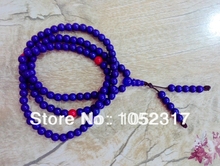 108 bead  Blue Lapis Lazuli Bead Buddhist Strand Prayer Mala Rosary bead Bracelet Adjustable 2024 - buy cheap