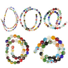 Mix Color Millefiori Lampwork Glass Round Beads Loose Spacer Beads for Jewelry Making Crafts 2024 - buy cheap
