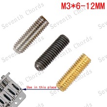 12 Pcs Electric Guitar Bass Bridge String Saddle Adjust Height Hex screws - Tremolo Bridge Hexagon Screw - M3*6mm-12mm 2024 - buy cheap