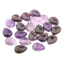 Pedras naturais de ametista cabochão 10*14 13*18 15*20 18*25mm forma de gota em água sem furos contas para fazer jóias diy 2024 - compre barato