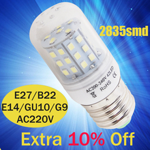 GU10 LED Bulb LED Corn Bulb E27 E14 B22 G9 24leds 42leds Corn bulb AC 220V 240V SMD 2835 Bombillas led light home 2024 - buy cheap