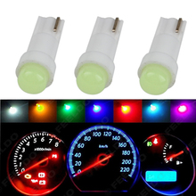 10pc T5 led car dashboard light instrument automobile door Wedge Gauge reading lamp bulb 12V cob smd Car Styling white red 2024 - buy cheap