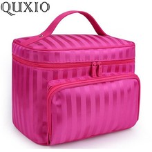 Woman Cosmetic Bags Striped Pattern Organizer Makeup Bag Folding Travel Toiletry Bag Large Capacity Storage Beauty Bag ZL900Z -D 2024 - buy cheap