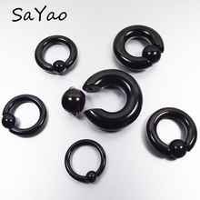 SaYao 1 Piece PA Rings Stainless Steel Captive Hoop Ring BCR Eyebrow Tragus Ear Piercing Nose Closure Nipple Bar Body Jewelry 2024 - buy cheap