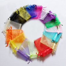 9*12cm 500pcs Multi Color Gift Bags For Jewelry/wedding/christmas/birthday Yarn Bag With Handles Packaging Gifts Organza Bags 2024 - buy cheap