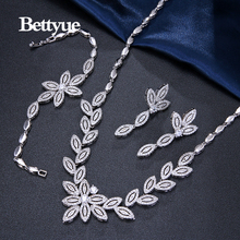 Bettyue Brand Fashion Luxury Cubic Zircon White Gold Europe And America Style Wholesale Jewelry Sets For Woman Wedding Gifts 2024 - buy cheap