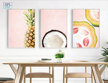 SPLSPL Modern Minimalist Nordic Style Fruit and Vegetable Canvas Art Print Painting and Picture Home Decor Wall Picture No Frame 2024 - buy cheap