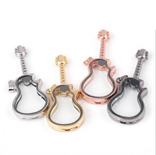 10pcs/lot Mix Colors Musical Guitar Glass Floating Memory Locket Pendant Handmade Charms Locket For Necklaces Keychain Jewelry 2024 - buy cheap