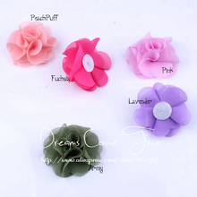 50pcs/lot  2.5" 5Colors Newborn Soft  Artificial Fabric Hair Flowers Tulle Chiffon Flower Accessories For Lovely Kids Headwear 2024 - buy cheap