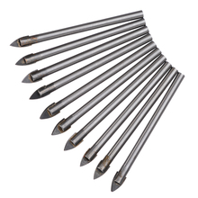 Mayitr 10pcs Glass Drill Head 6mm Cemented Carbide Glass Drill Bit Set Ceramic Drill Bits Tungsten Carbide Drill Bit 2024 - buy cheap