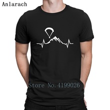 Camiseta design de verão para homens, camiseta com estampa de desenho cardíaco ecg, montanhas, moda urbana e respirável 2024 - compre barato