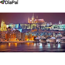 DIAPAI 5D DIY diamante pintura 100% cuadrado completo/taladro redondo "Ciudad noche escena" diamante bordado punto de cruz 3D decoración A23878 2024 - compra barato