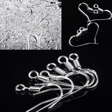 50pcs/lot Fashion Iron Ear Hook Clasp With Bead Charms Earring Wires Fit Jewelry DIY Findings 2024 - buy cheap