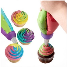 Mix 3 Colors Icing Piping Pastry Nozzles Converter Connector baking fondant cake decorating tools kitchen accessories 2024 - buy cheap