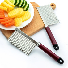 Potato Crinkle Cutter Tools Vegetable Fruit Wavy Cutter Cucumber Carrot Wave Cutting Slicer Stainless Steel Kitchen Cooking Tool 2024 - buy cheap