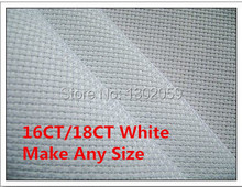 White 16CT Or 18CT Great Choice Cross Stitch Embroidery Fabric Aida Cloth  Canvas 150X100cm Or Make Any Size 2024 - buy cheap