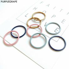 22mm Minimalist DIY Handmade Earrings Accessories Ear Pin Alloy Geometric Round Multicolor Japanese and Korean Fashion 10pcs 2024 - buy cheap