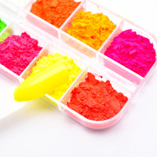 12 Colors /Set Fluorescent Neon Pigment Nail Powder Glitter Dust Gradient Pigments Manicure Nail Art Decorations SF3080 2024 - buy cheap