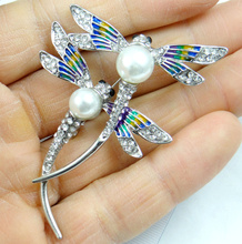 Hot Sale dragonfly Brooches Men Women Suits Dress Hat Collar Brooch Pins Scarf Buckle Party Weddings Banquet Brooch Gifts W37 2024 - buy cheap