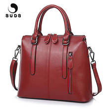 SUDS Brand Women New Genuine Leather Handbags Ladies European And American Style Cow Leather Crossbody Female Shopping Tote Bags 2024 - buy cheap