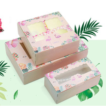 Caja de papel Kraft 20 piezas para fiestas infantiles, Cajas de Regalo con flamenco, embalaje de comida, dulces, bodas, tartas de cartón 2024 - compra barato