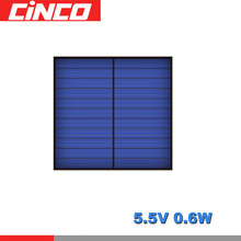 Placa solar de 5.5v, 0.6 ma, 0.6w, placa epóxi padrão, silicone monocristalino, faça você mesmo, módulo de carga de bateria, brinquedo de célula solar 2024 - compre barato