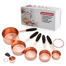 5Pcs Stainless steel Measuring Cups Set Luxury Copper Plated Kitchen Measuring Tools For Baking Coffee Tea Kitchen Accessories 2024 - buy cheap