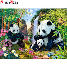 5D DIY diamond embroidery panda family diamond painting Cross Stitch full square drill Rhinestone Decoration 2024 - buy cheap