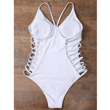 2017 Sexy One Piece Swimsuit Women Bandage Swimwear Female White Monokini Bodysuit Bathers Beach Swim Wear Swimming Bathing Suit 2024 - buy cheap