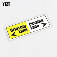 YJZT 10CM*3.3CM Cruising Lane Passing Lane Interesting Car Sticker Decal Accessories PVC 13-0316 2024 - buy cheap