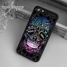 maifengge Rock and n roll sugar skull Case For iPhone 5 6 6s 7 8 plus X XR XS max 11 12 13 Pro Samsung Galaxy S7edge S8 S9 S10 2024 - buy cheap