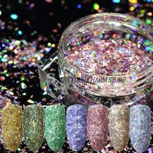 12colors Laser Rainbow Nail Art Glitters Sequins Sheet Powder Diamond Holo Flake Colorful Glitter Holographic Nail Flakes 2024 - buy cheap
