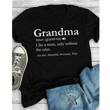 Бабушка как мама черная футболка лето эстетическое в Tumblr битник гранж смешные футболки Повседневное графические Саркастические поговорки Футболки-топы 2024 - купить недорого