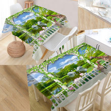 New Arrival Custom Deer Animal Table Cloth 3D Picture Waterproof Oxford Fabric Rectangular Tablecloth Home Party Table Cover 2024 - buy cheap