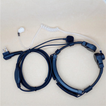 FBI Flexible Throat Mic Covert Acoustic Tube Earpiece Headset with Finger PTT  for Motorola Two Way Radio Walkie Talkie GP88 2024 - buy cheap