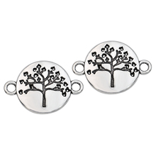 JAKONGO Antique Silver Plated Tree of Life Connectors for Making Bracelet Handmade DIY Jewelry Accessories 23x16mm 10pcs/lot 2024 - buy cheap