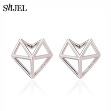 SMJEL New Geometric Fox Animal Earrings for Women Cute Sliver Fox Ear Earrings Children Kids Jewelry Gifts 2024 - buy cheap