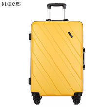 KLQDZMS 20/24-дюймовый ПК чемоданчик для переноски вращающихся колес, дорожный чемоданчик с алюминиевой рамой, сумка на колесиках для мужчин и женщин 2024 - купить недорого