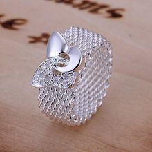 Anillo Chapado en plata, anillo de Plata a la moda, joyas de mariposa, venta al por mayor, envío gratis, jsha LR071-8 2024 - compra barato