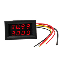 New 0.28 inch 4 Bit Bual display Ammeter Voltmeter Voltage Current Monitor Meter Tester Amp Volt  for car battery DC 0.00-33.00V 2024 - buy cheap