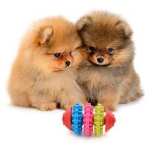 Pelota de Juguete para perro resistente a las mordeduras, juguete interactivo divertido para masticar, juguete de dentición para cachorro, 3 colores 2024 - compra barato