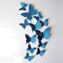 Настенный стикер, домашний декор, наклейка на стену, бабочки, 3D зеркальный настенный художественный Декор для дома #25 2024 - купить недорого